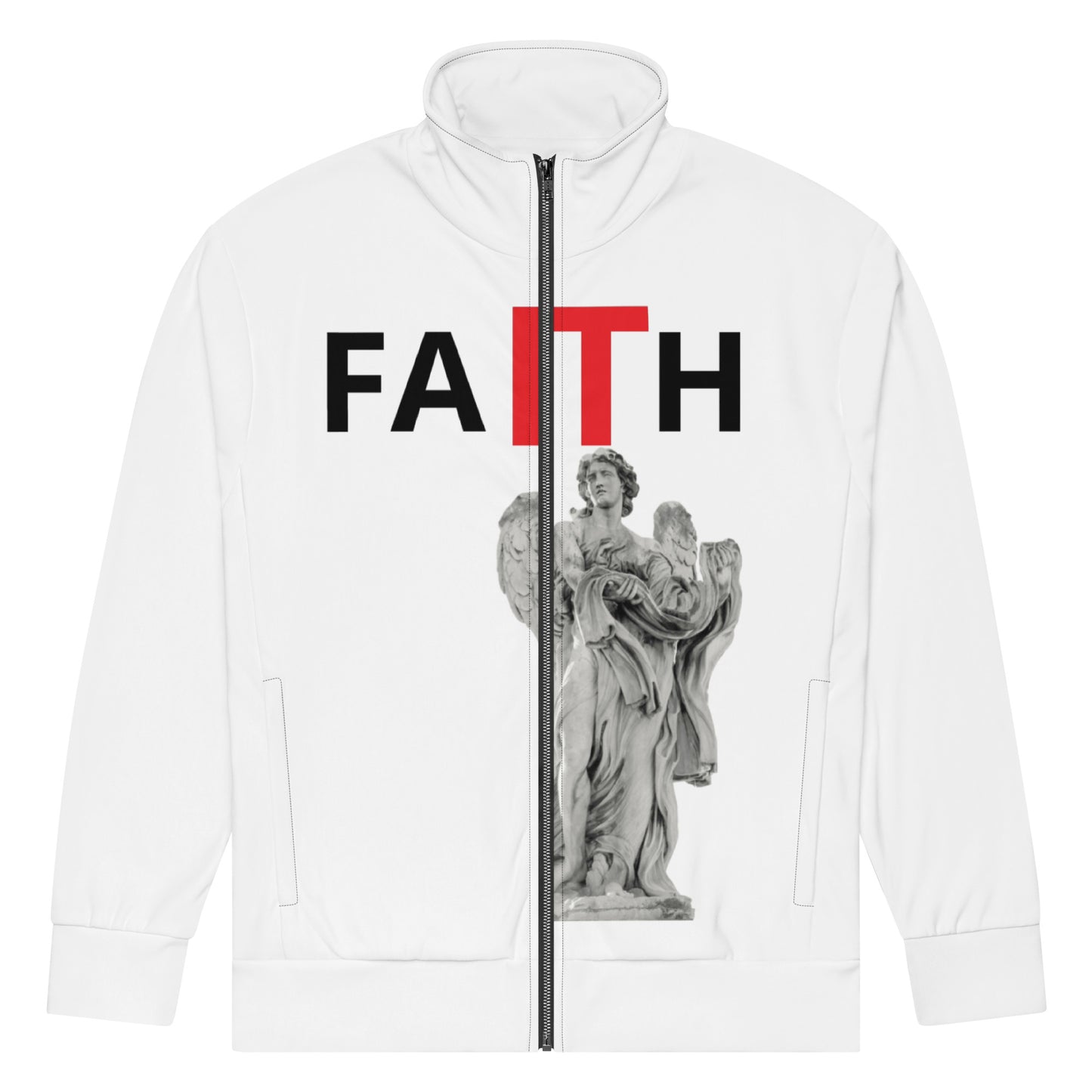 Unisex track jacket, Exclusive Faith It Custom Design