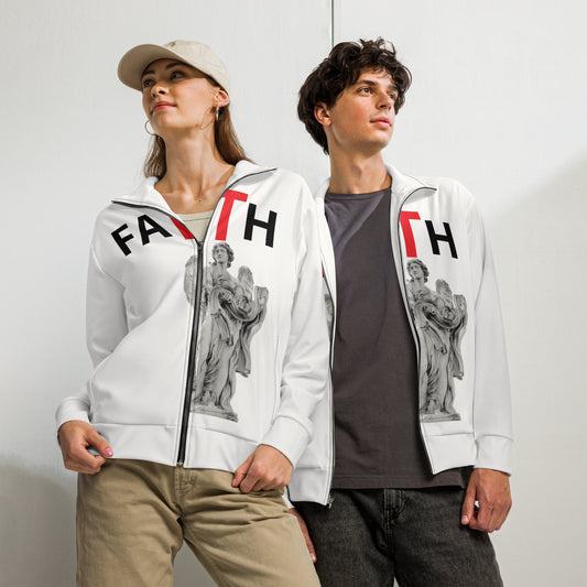 Unisex track jacket, Exclusive Faith It Custom Design