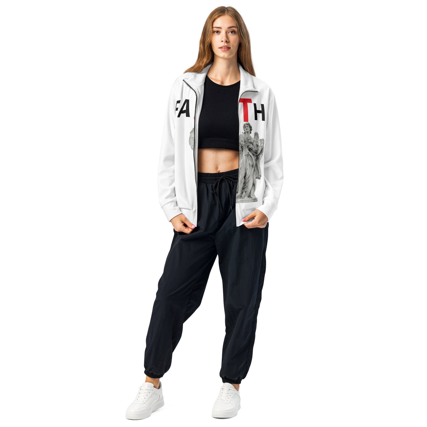 Unisex track jacket, Exclusive Faith It Custom Design