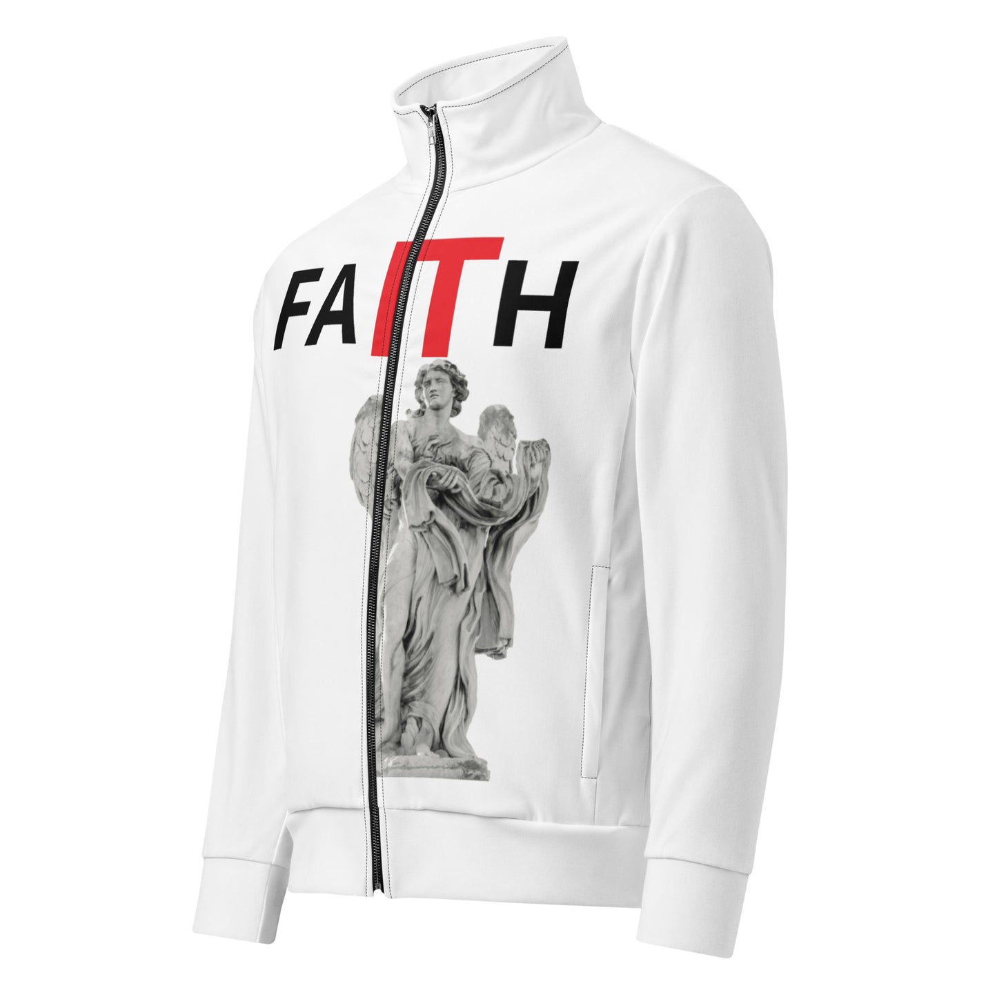 Unisex track jacket, Exclusive Faith It Custom Design