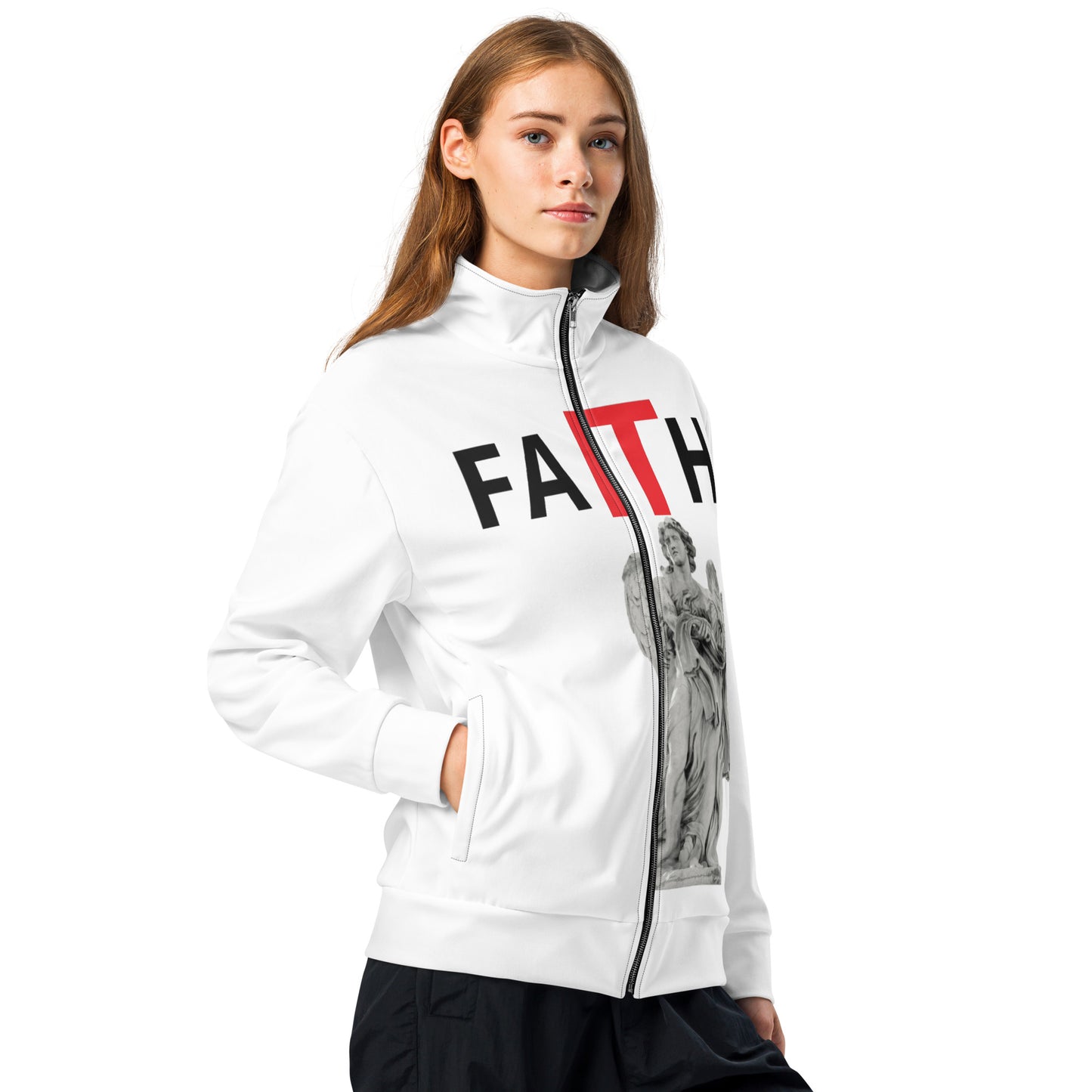 Unisex track jacket, Exclusive Faith It Custom Design