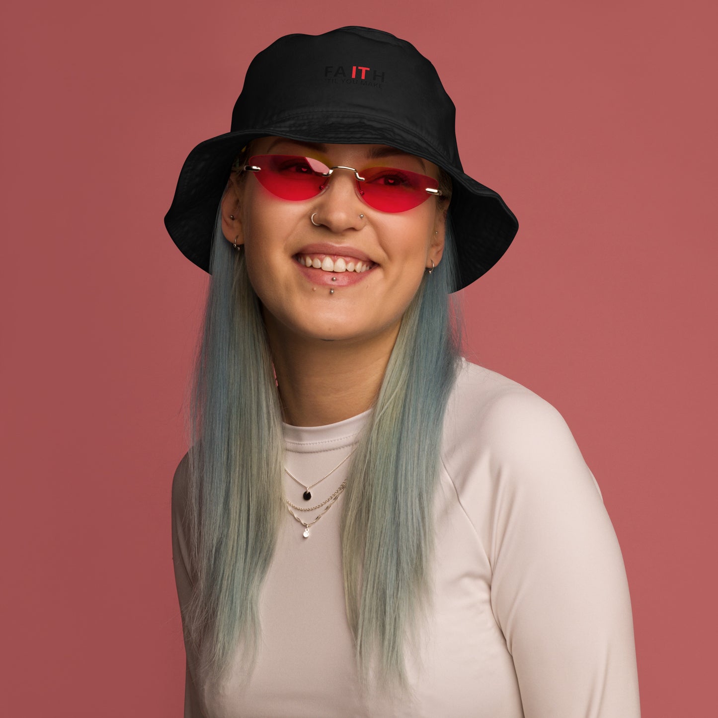 Organic bucket hat, Faith It 'Til You Make It