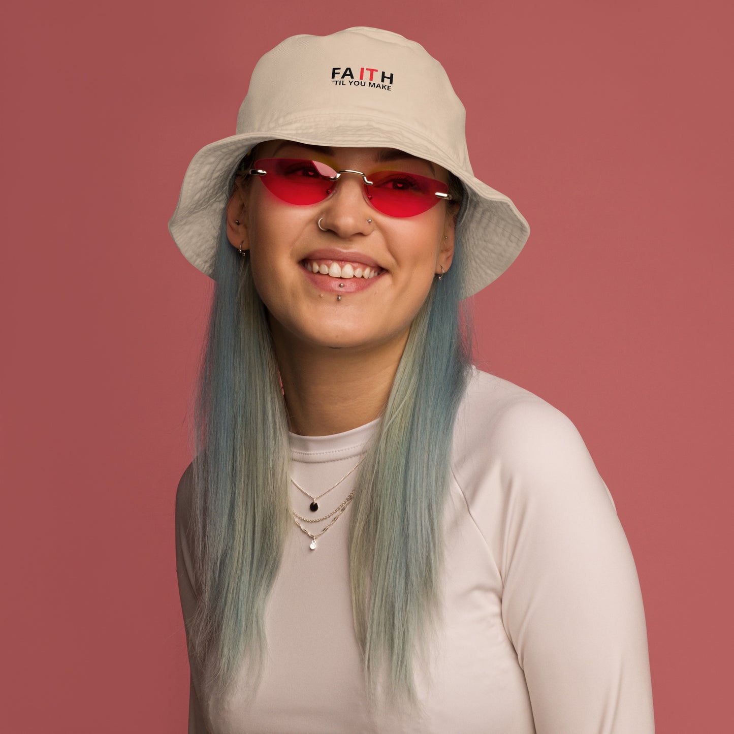 Organic bucket hat, Faith It 'Til You Make It
